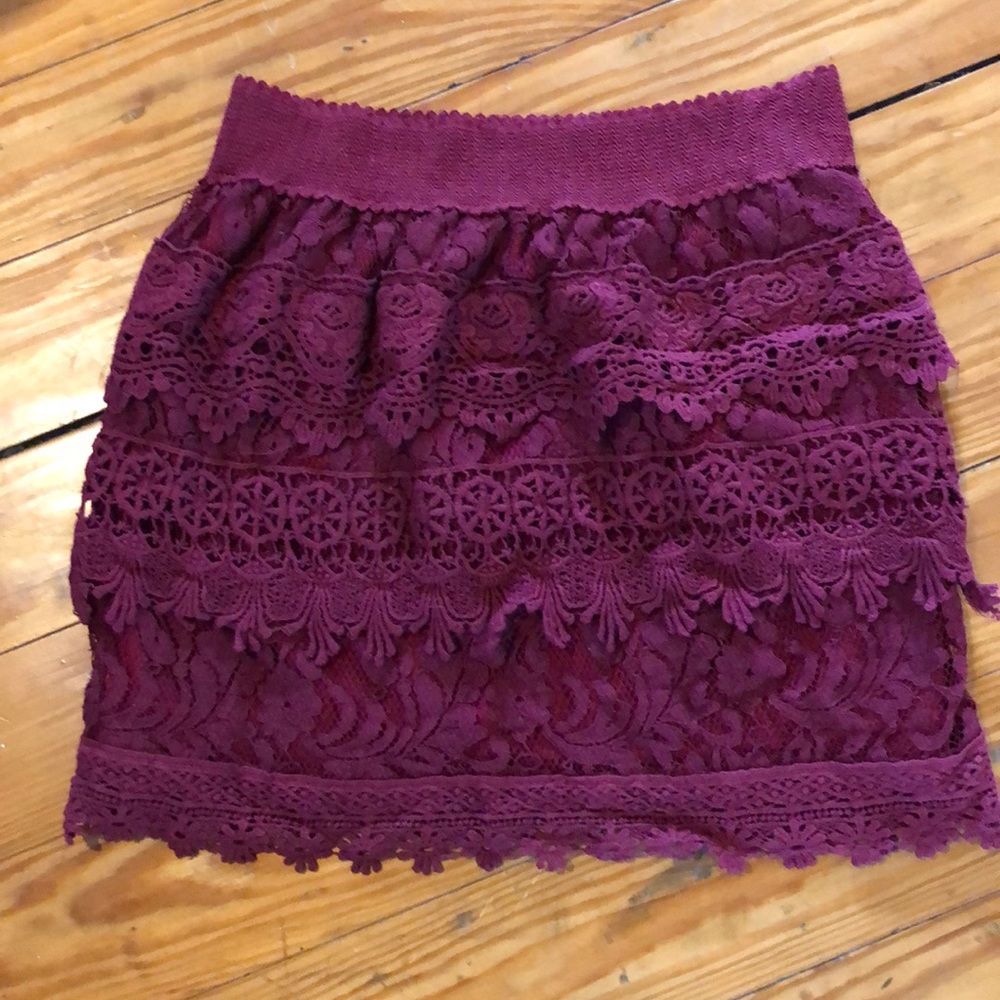 Altr’d State maroon/crimson red color miniskirt
